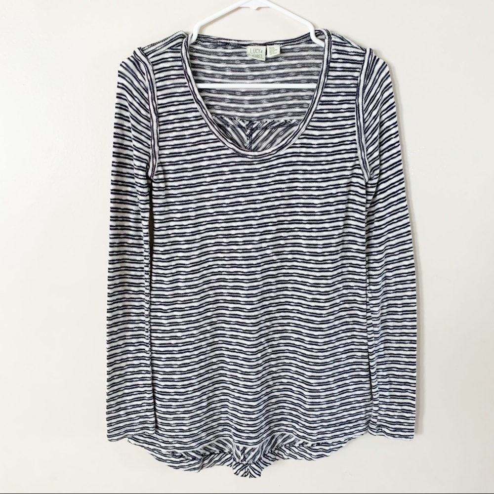 Anthropologie Lucy and Laurel striped long sleeve knit top size XS